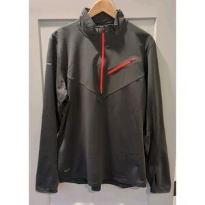Nike Mens Dri Fit Performance Stretch Sweat Wicking Gray‎ Quarter Zip Sz XL